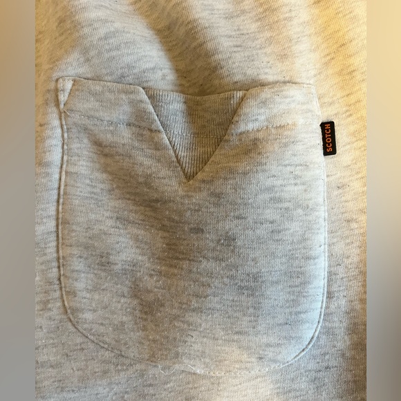 Scotch & Soda Grey Jogger Sweatpants Navy Blue Side Stripe Drawstring, XXL - Picture 4 of 6